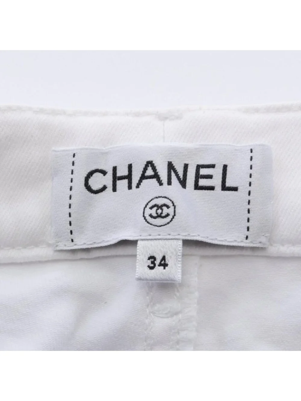 Chanel Denim Pants Quilted Skinny Cotton